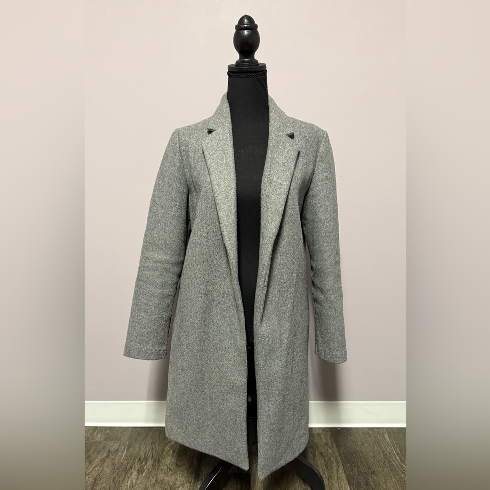 LOVE Tree GRAY Trench COAT Open Front